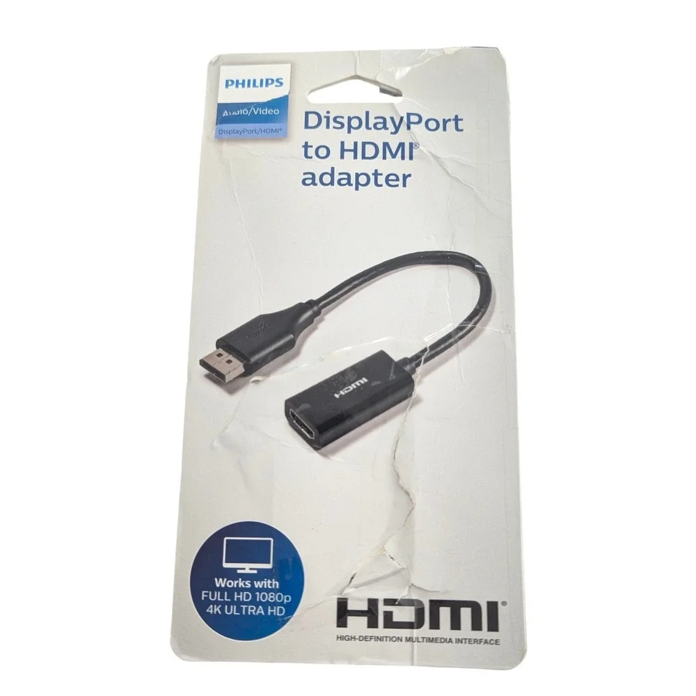 Z2O Philips Display Port to HDMI‎ Adapter In Black